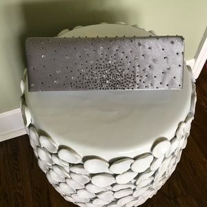 Gray evening bag